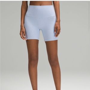 Lululemon Blue Linen Align shorts